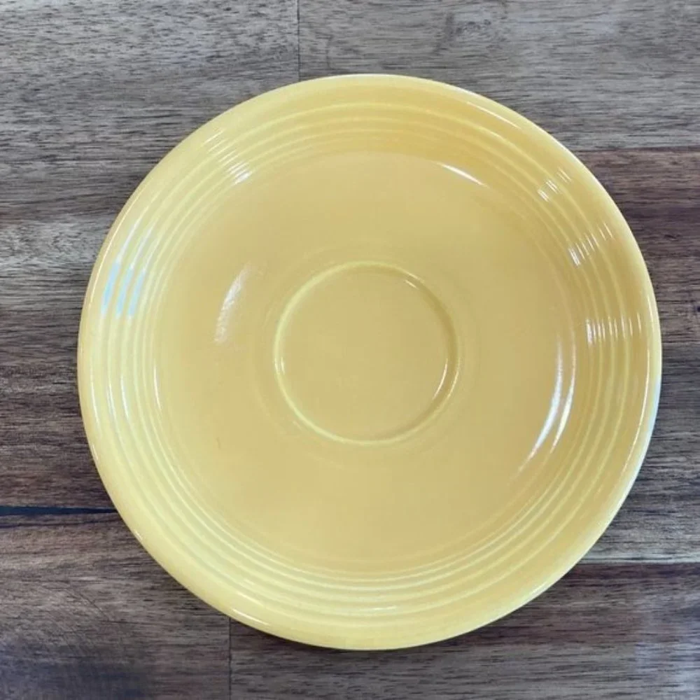Fiestaware Mid Century Modern Colorful Cup & Saucer Set Original Yellow